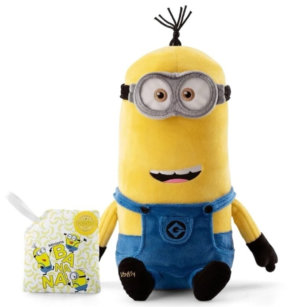 Scentsy Minion Stuffed Animal - Yellow & Blue New in Box w Packaged Banana Scent